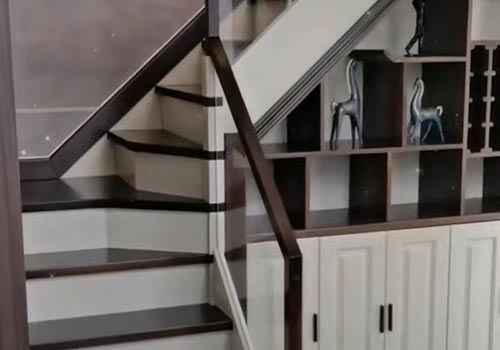 家庭裝修閣樓直梯樓梯定制設計效果圖