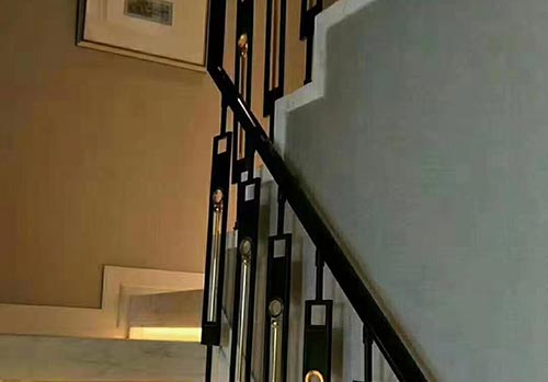 順義別墅家居裝修L型樓梯定制效果圖