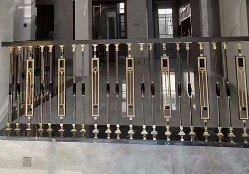 銅藝樓梯扶手設計裝修效果圖